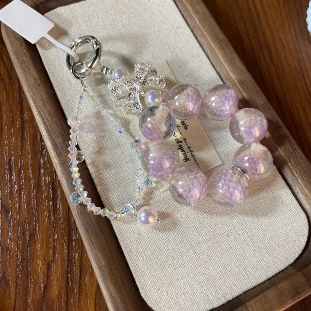 6232薰衣草紫原创手机链