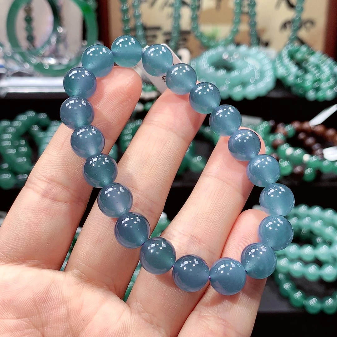 猎***座翡翠未镶嵌手链卡9.8