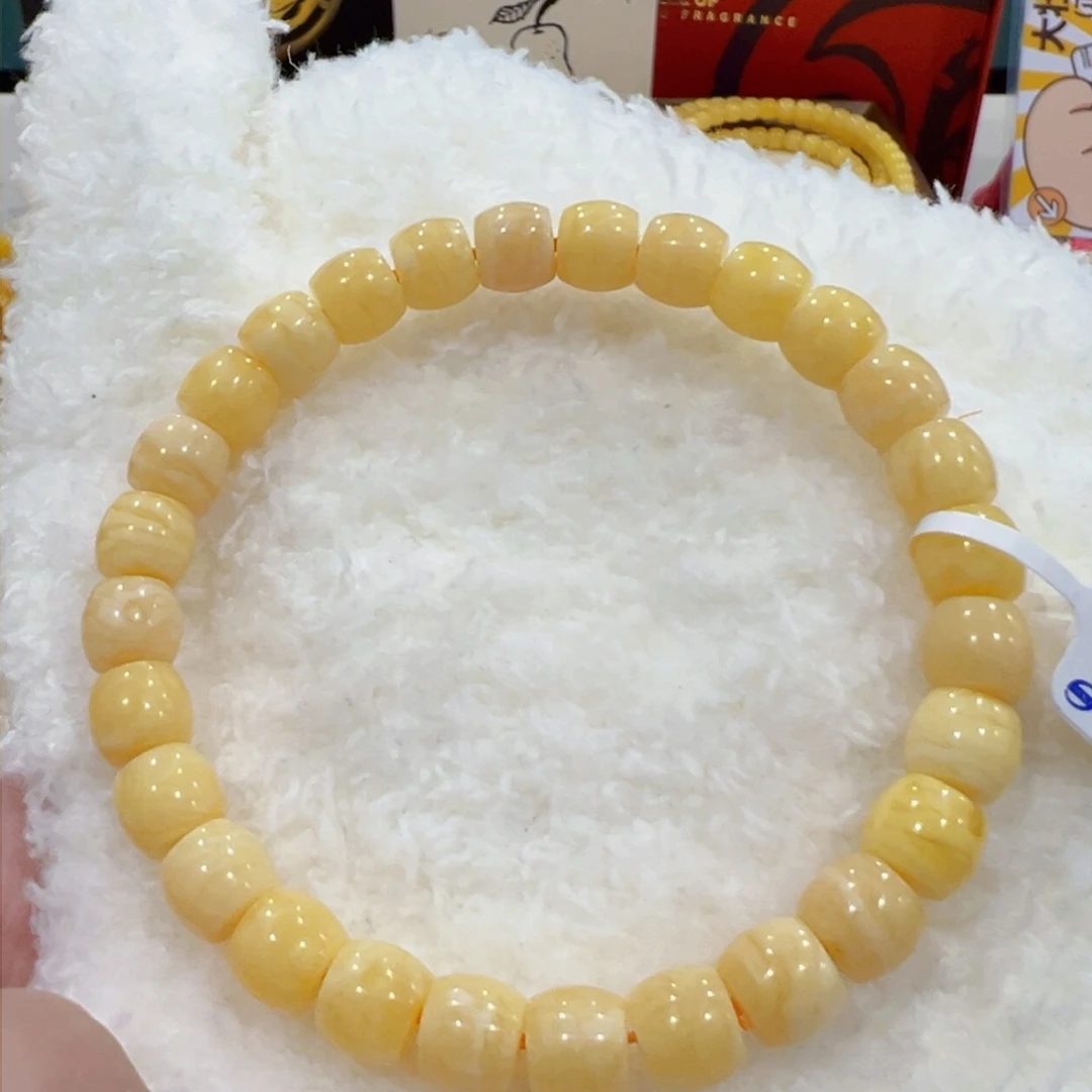 蜜蜡手链未镶嵌8m白花虎皮