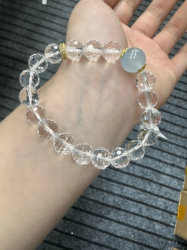 (露思款)切面白水卡10毫米设计款手串