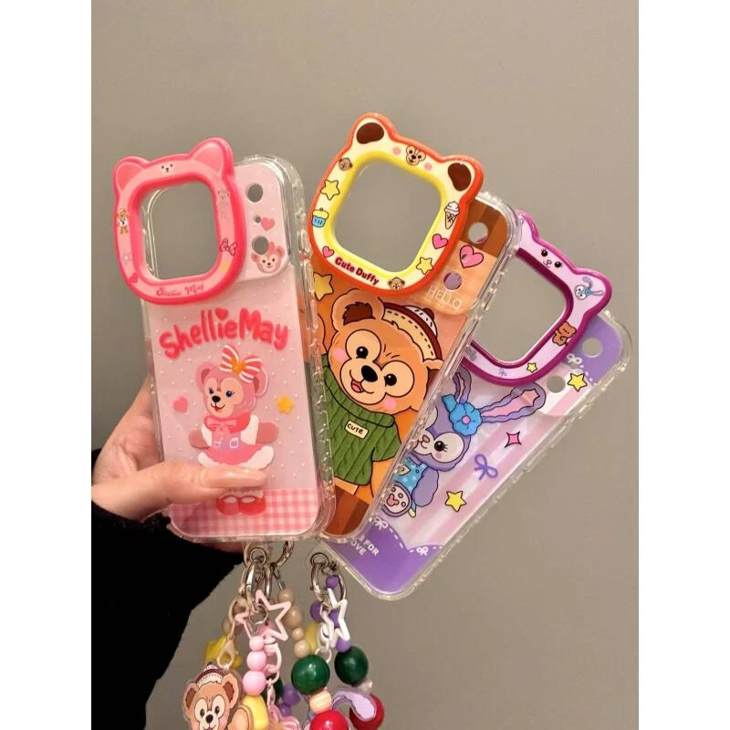 童趣可爱动物镜框达菲熊星黛露适用ihone17promax苹果16pro手机壳