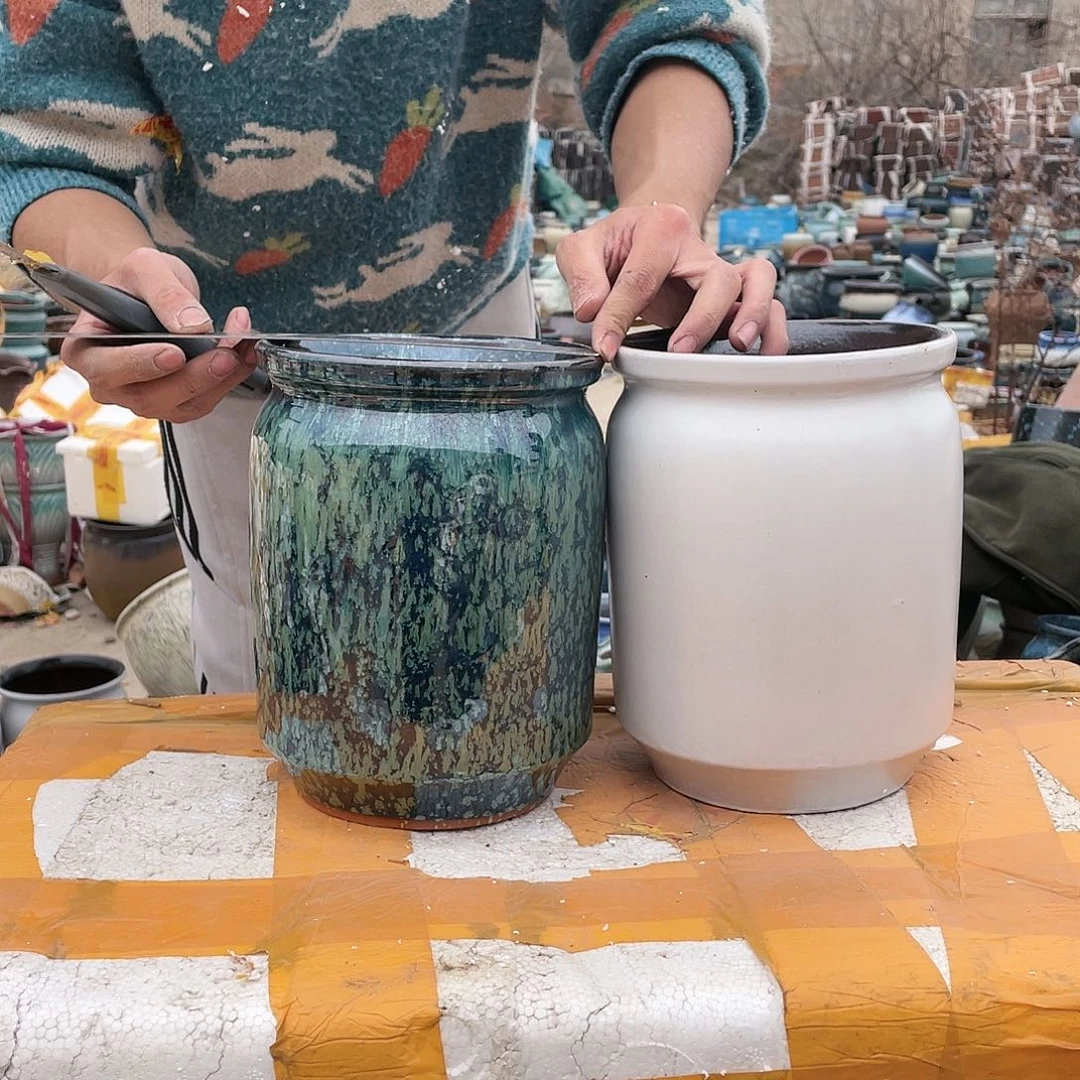 红陶宜兴紫砂花盆