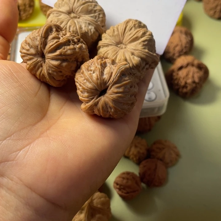 手把件雕刻核桃元宝南瓜