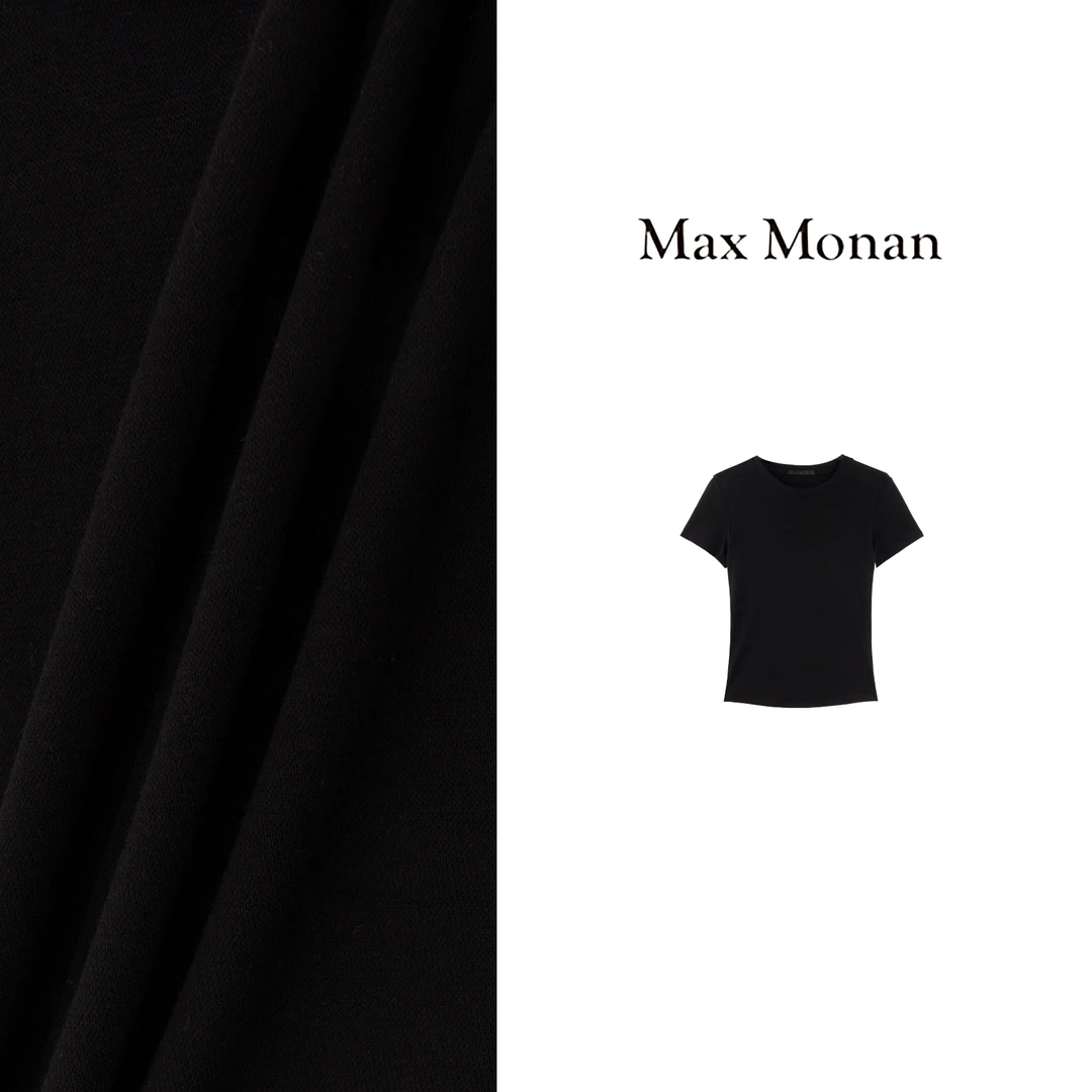 【Max Monan】大奶T 针织T恤时尚休闲百搭修身经典NZ24SS013