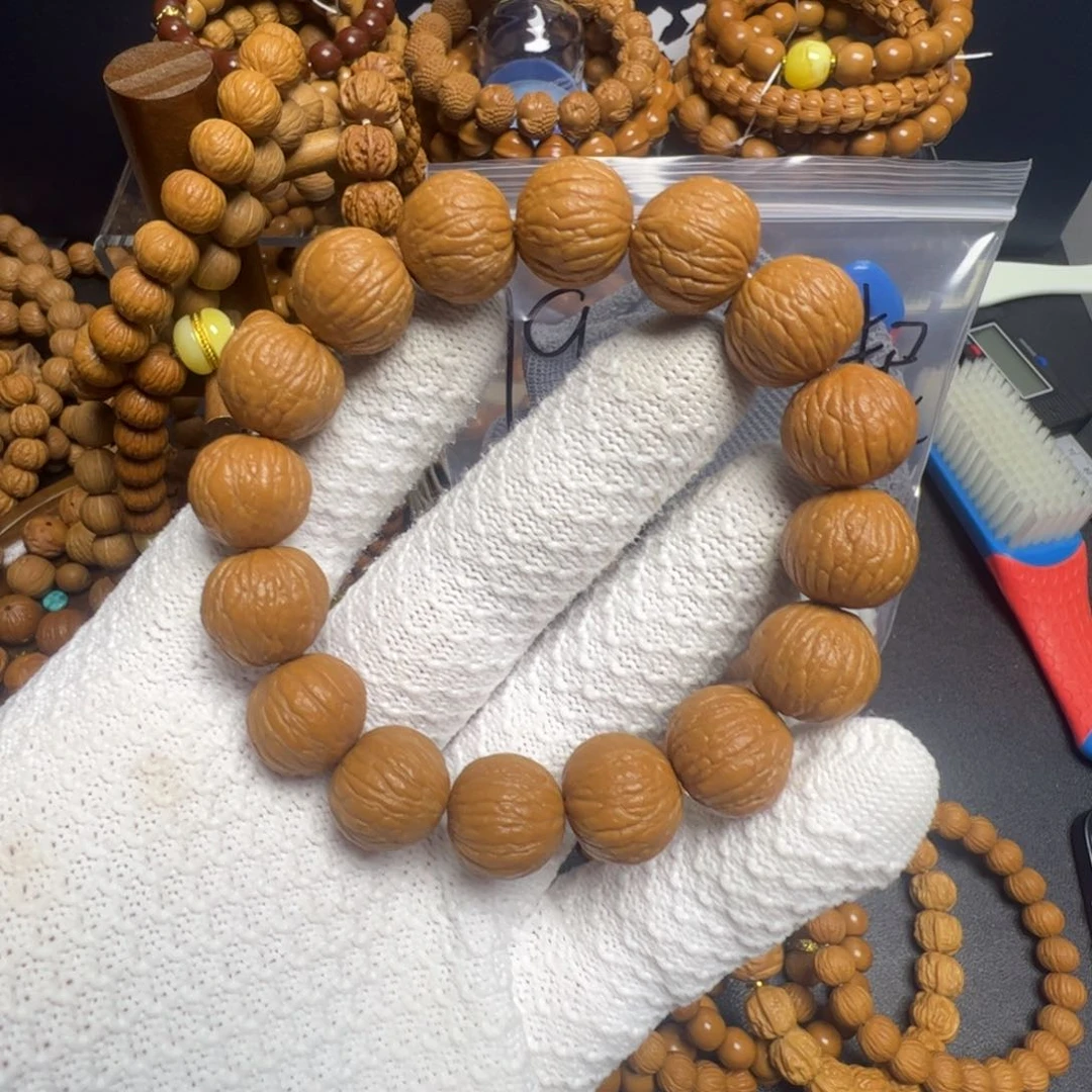 猴头核桃手串凤羽，全品