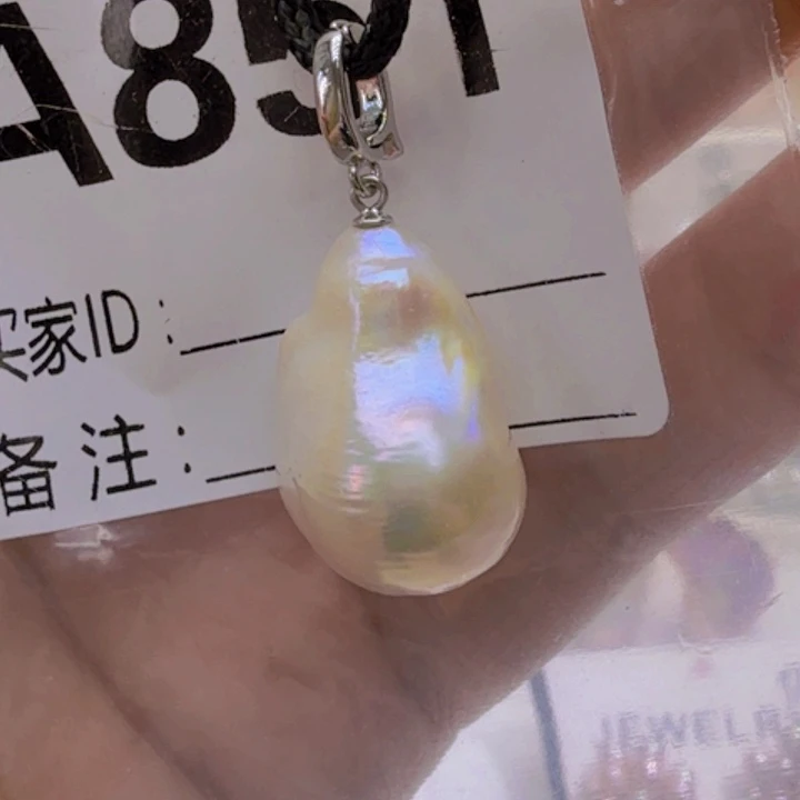 淡水珍珠银S925镶嵌颈饰