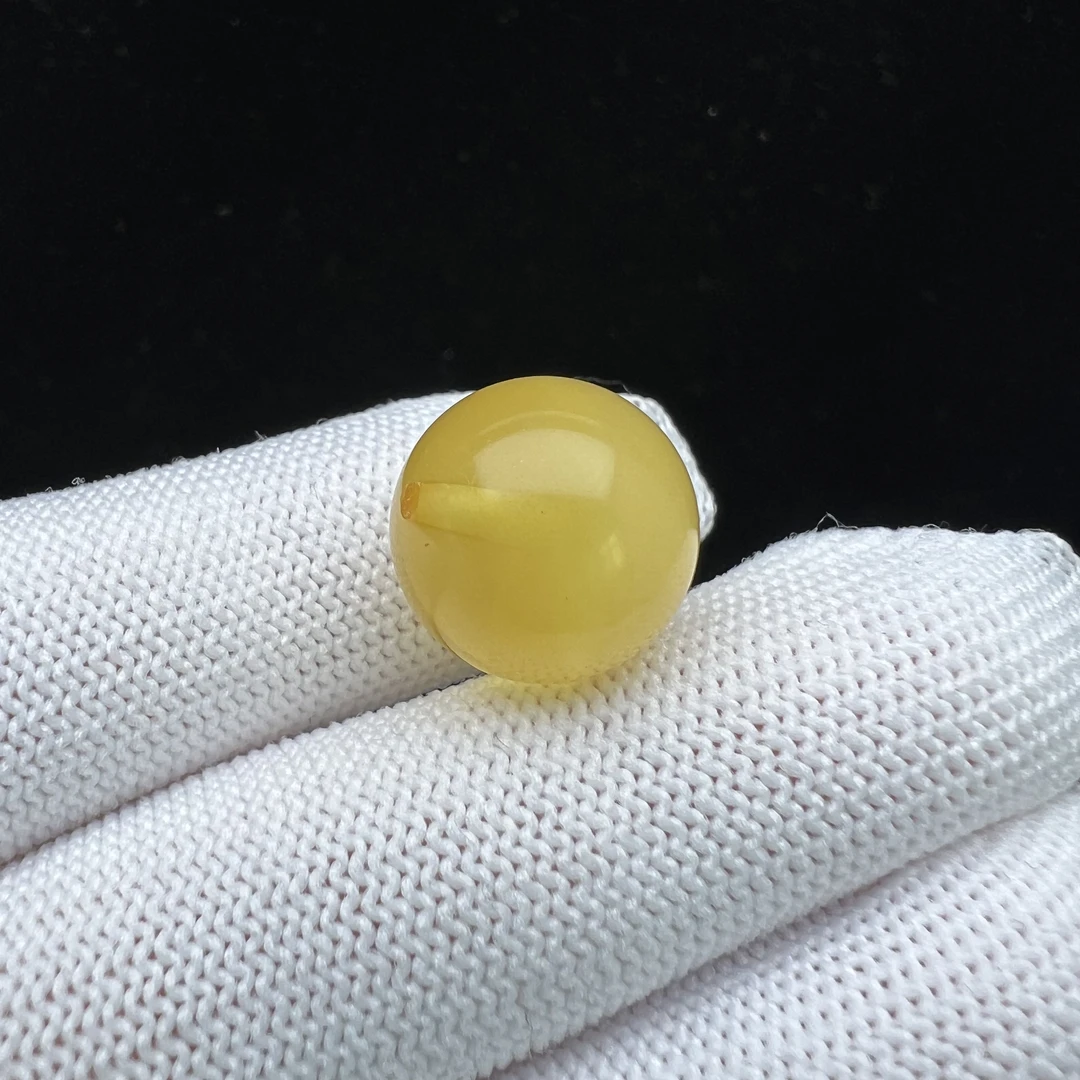 Y8005天然原矿蜜蜡 单珠 14.5mm 50克价 支持鉴定 假一罚四
