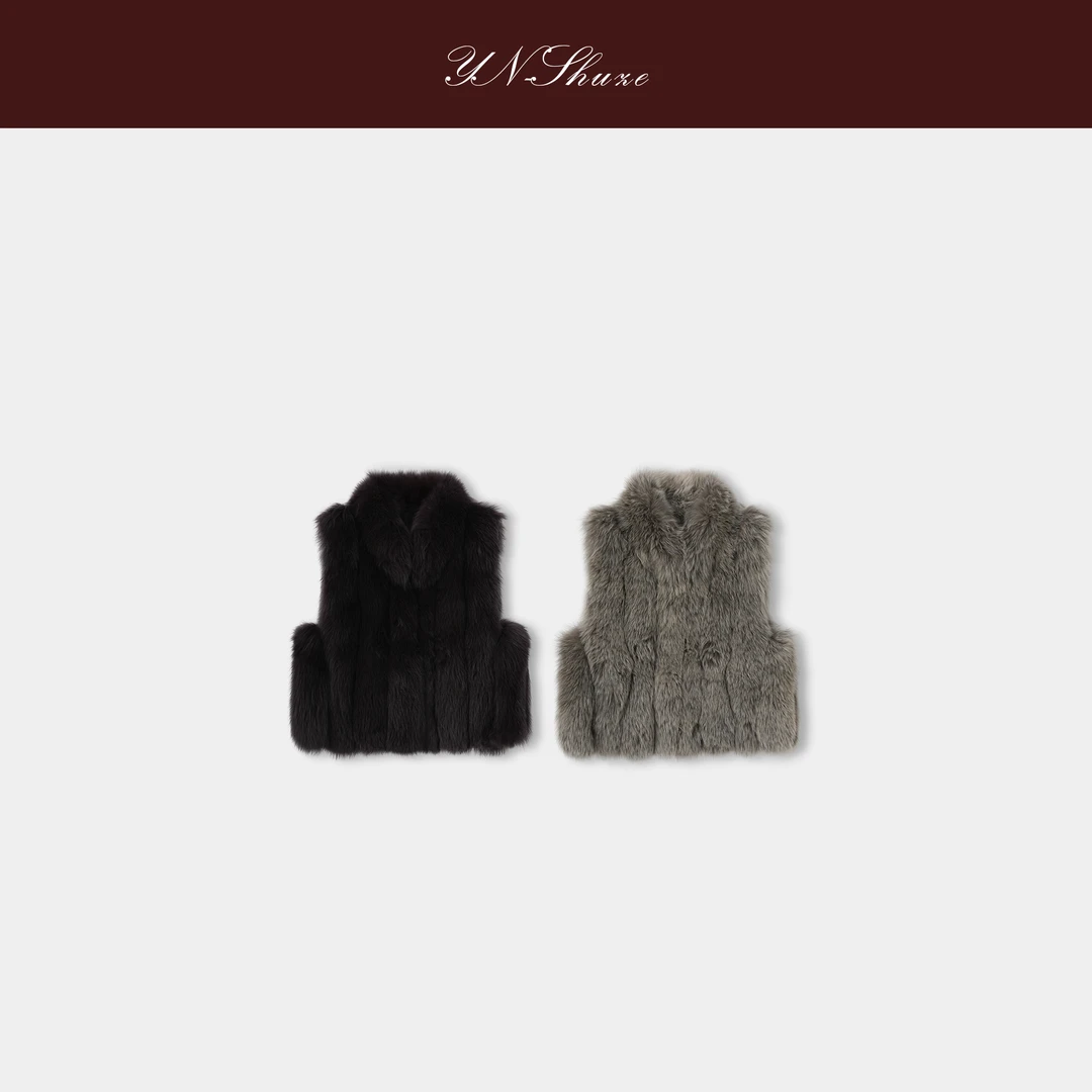 YN-SHUZE【银狐雅笺】轻奢高级毛毛无袖马甲SZ-YNB-85315