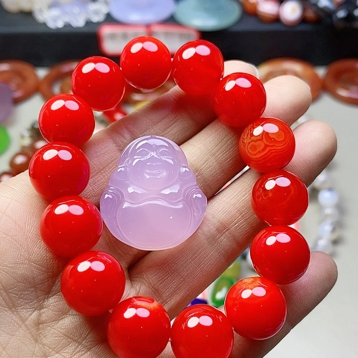 玛瑙/玉髓吊坠(不含链)未镶嵌福*