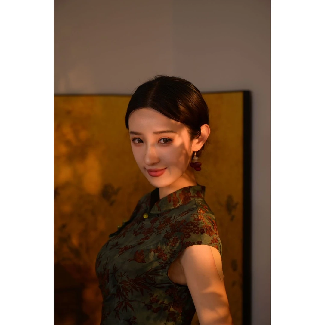 【墨烟枝】2025夏款国风复古气质韵味优雅显瘦日常款旗袍128CM