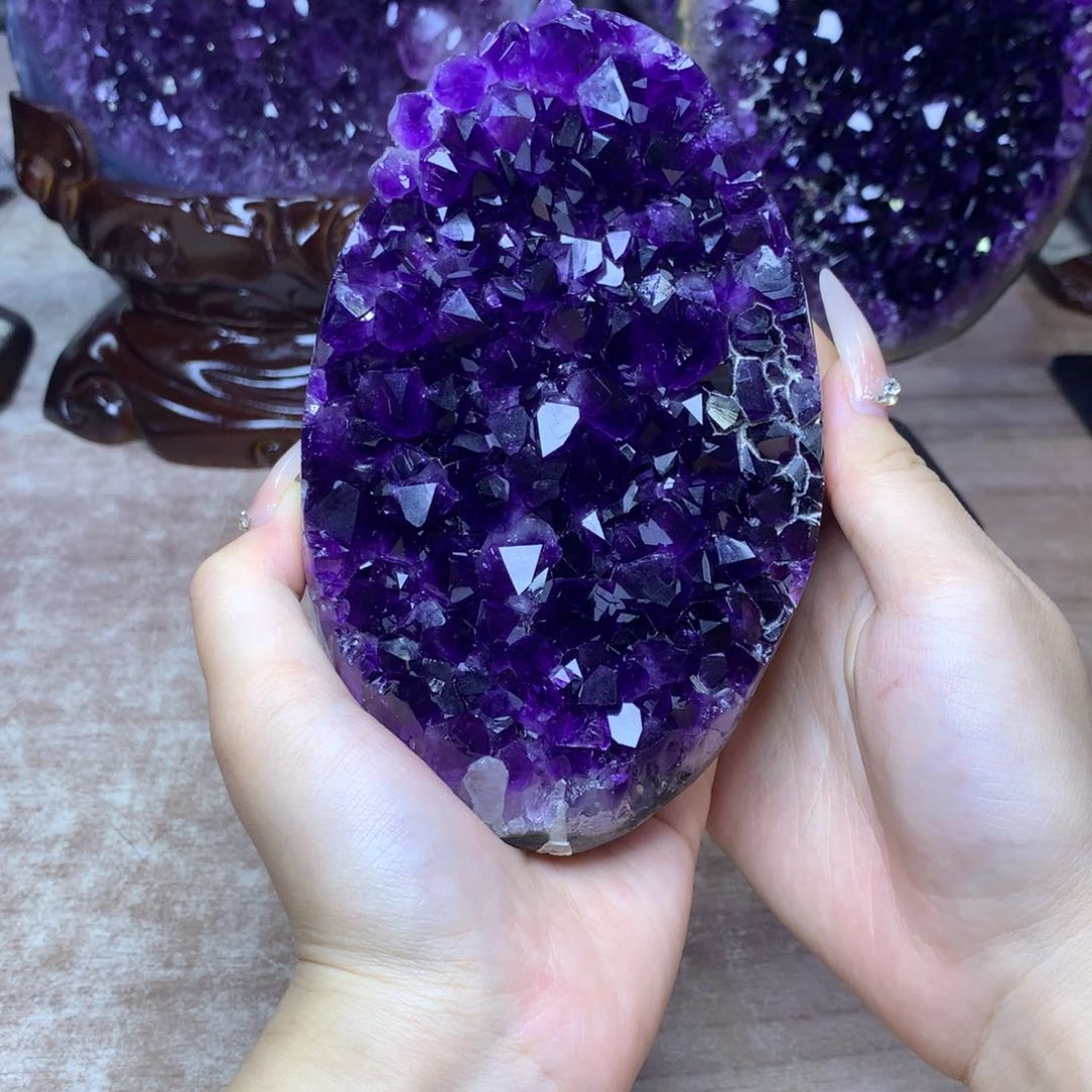 未镶嵌摆件紫晶天然紫水晶摆件