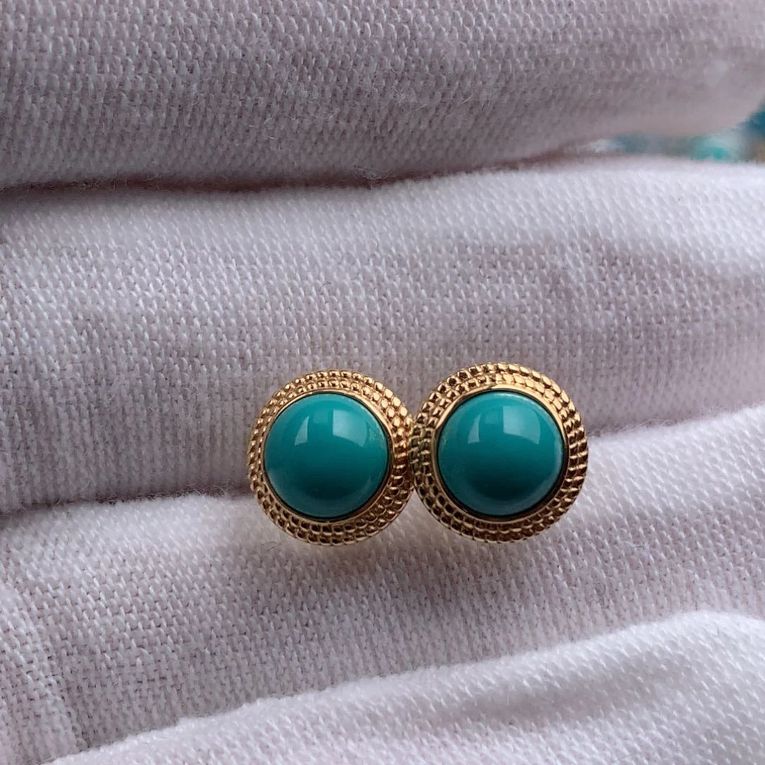 绿松石珠宝奇石18K金镶嵌