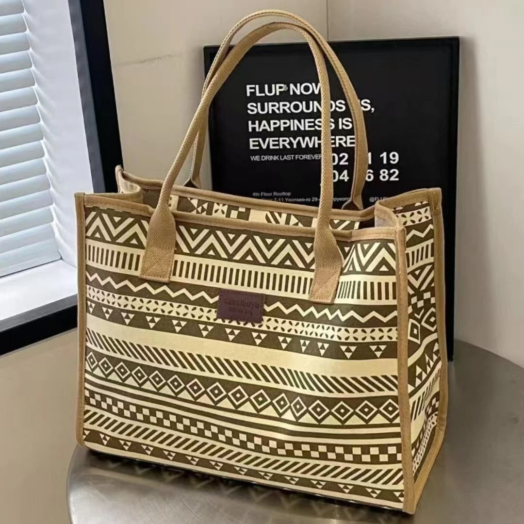 【新疆包邮】名族风托特包帆布包大容量包包2025新款单肩手提通勤包