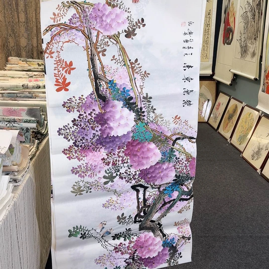 纯手绘国画作品好看四尺