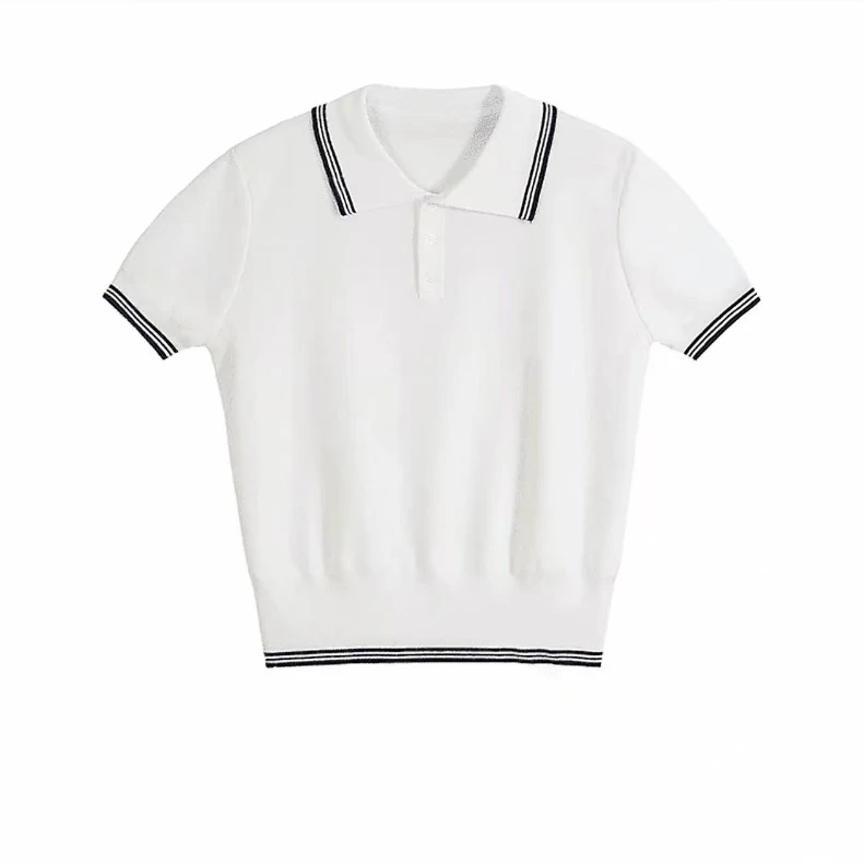 莱赛尔天丝100夏季新款方领气质时尚百搭针织衫短袖上衣女1226