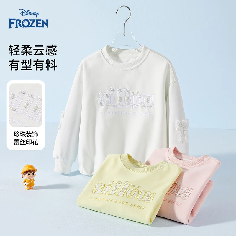 Disney/迪士尼春秋字母套头2025年童装中性常规卫衣童装印花长袖