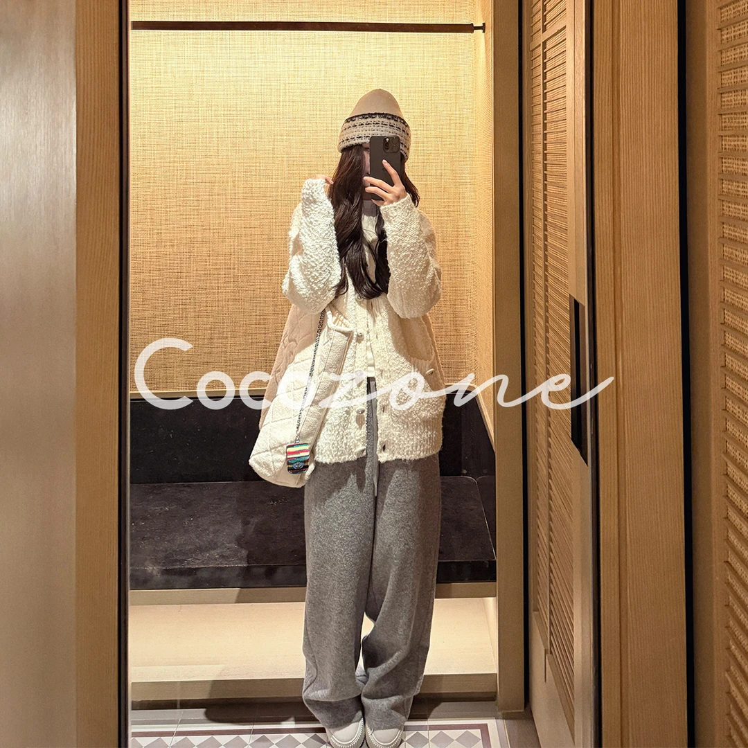 COCO ZONE 刘 一一 “暖阳开衫”绵羊毛混纺毛织上衣 CD2A2802