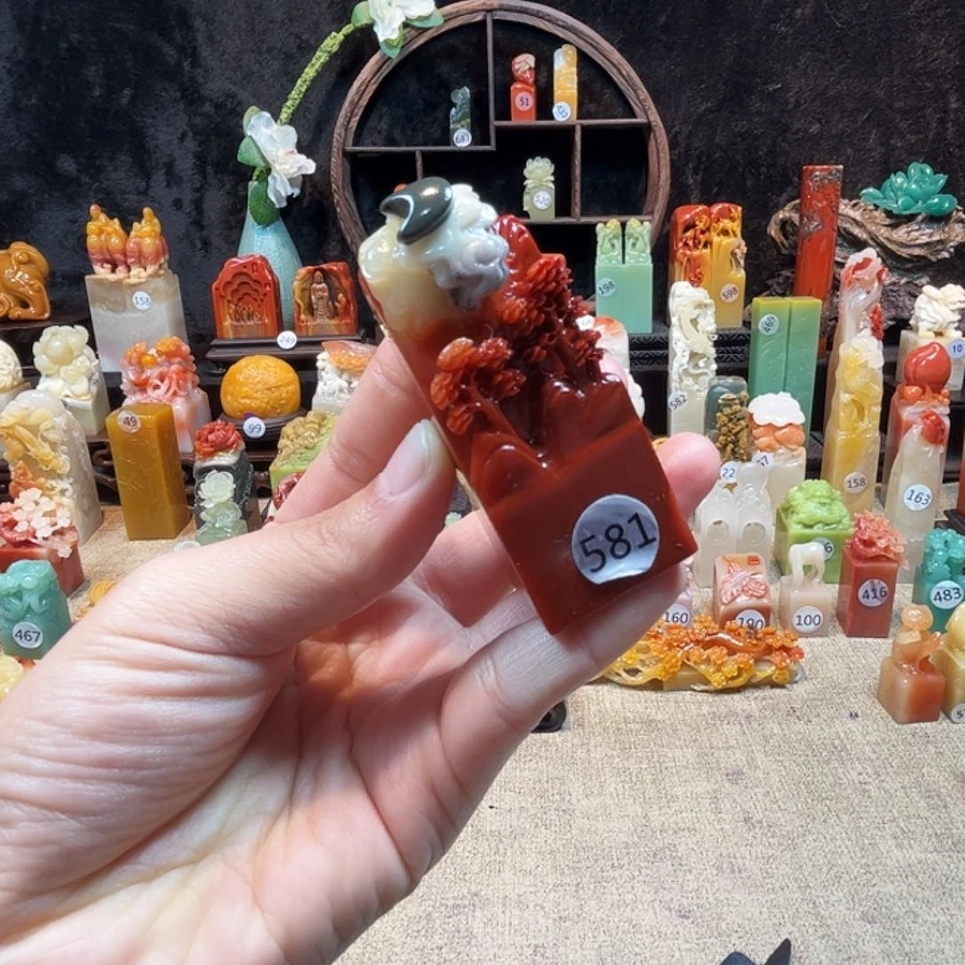 寿山石印石浅*寿山石印章3