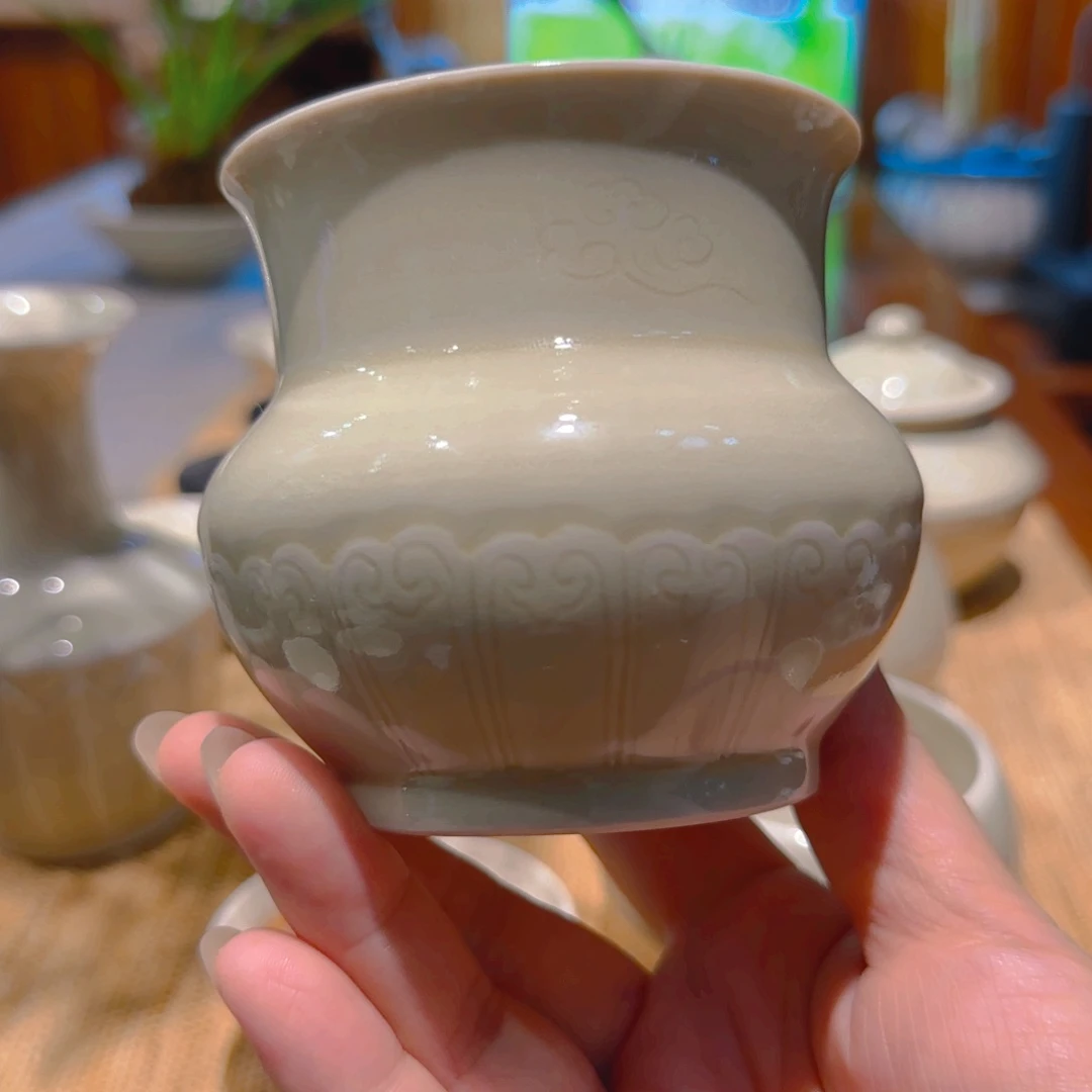 微澜定瓷 仿古小渣斗 360cc