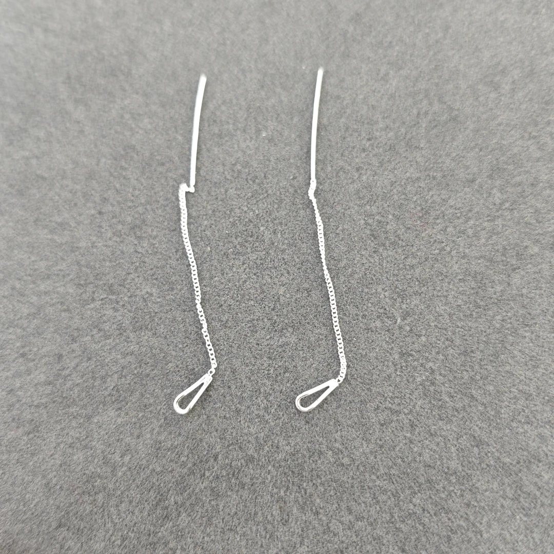 925银耳饰 925银镂空水滴耳线 5672