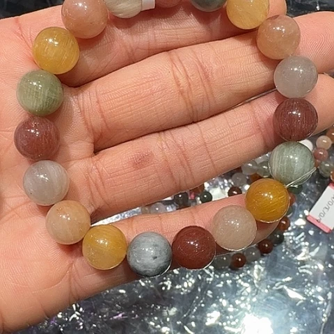 水晶手串未镶嵌彩兔毛手串10.11.拍多样发其一
