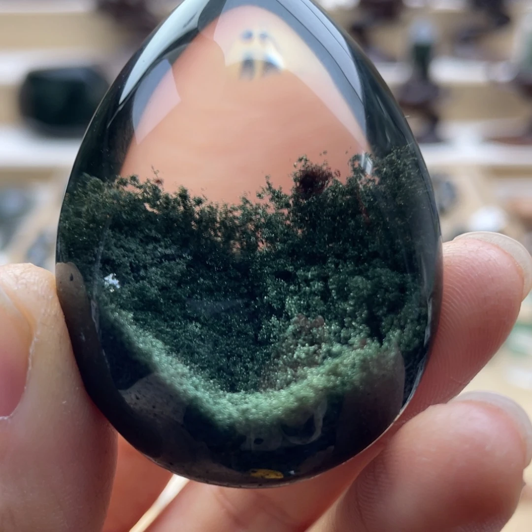 未镶嵌水晶颈饰绿幽灵聚宝盆水滴