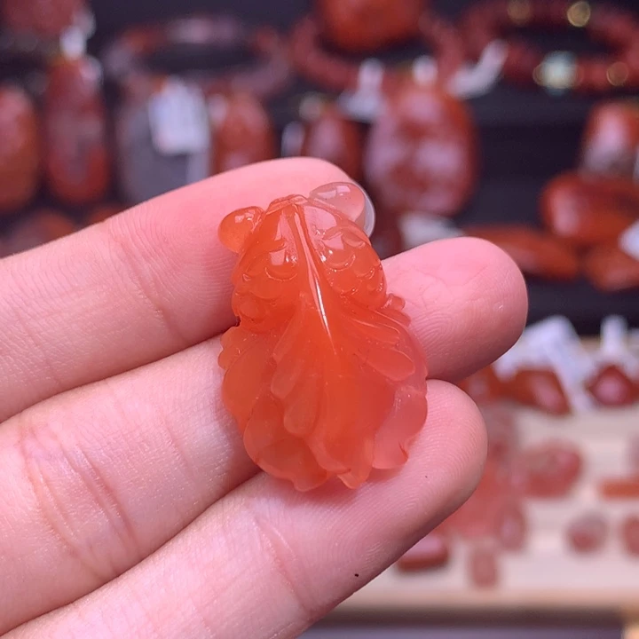 南红玛瑙未镶嵌珠宝半成品金鱼1