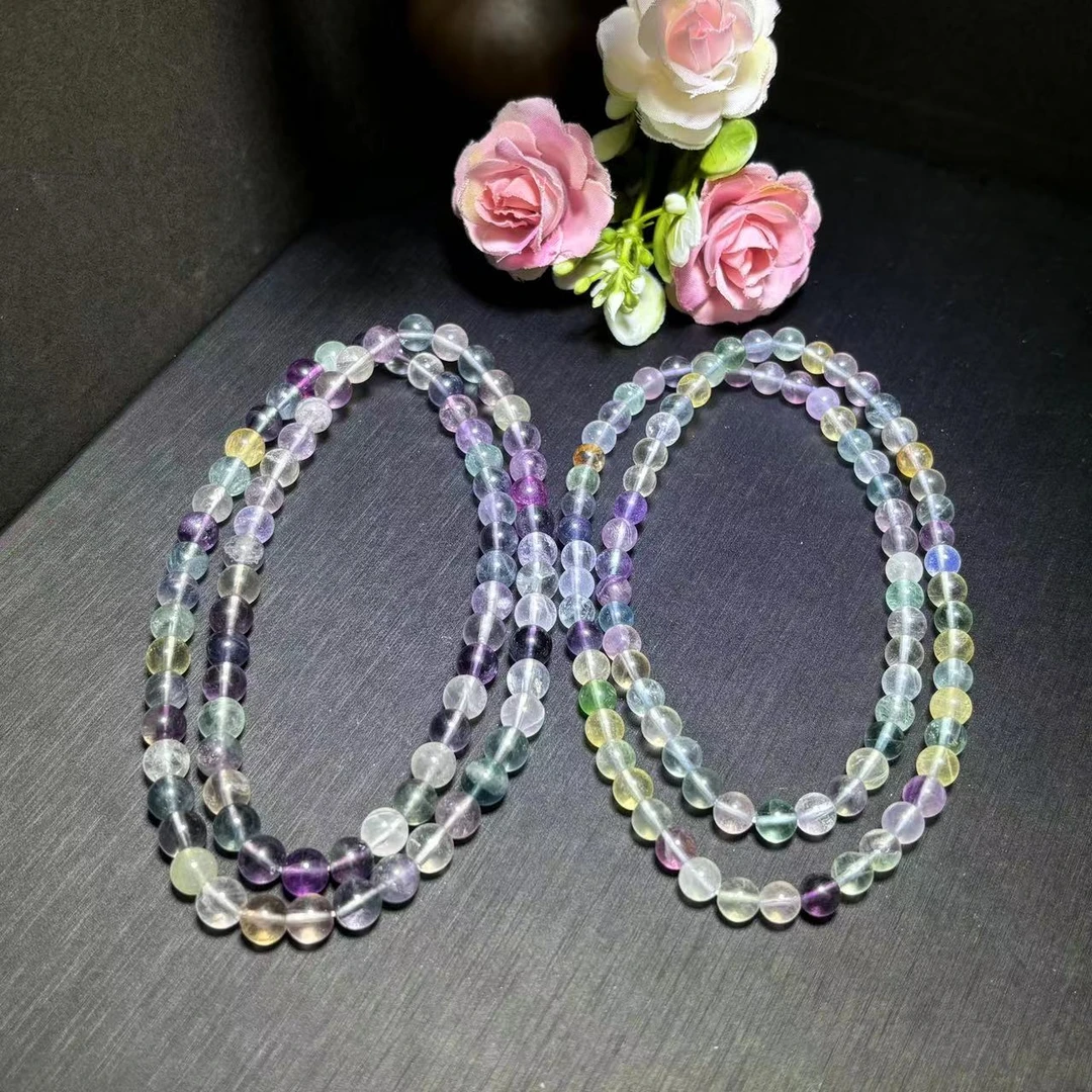 C3534【福嘟嘟珠宝】七彩萤石项链-送礼佳品-多样性只发一件