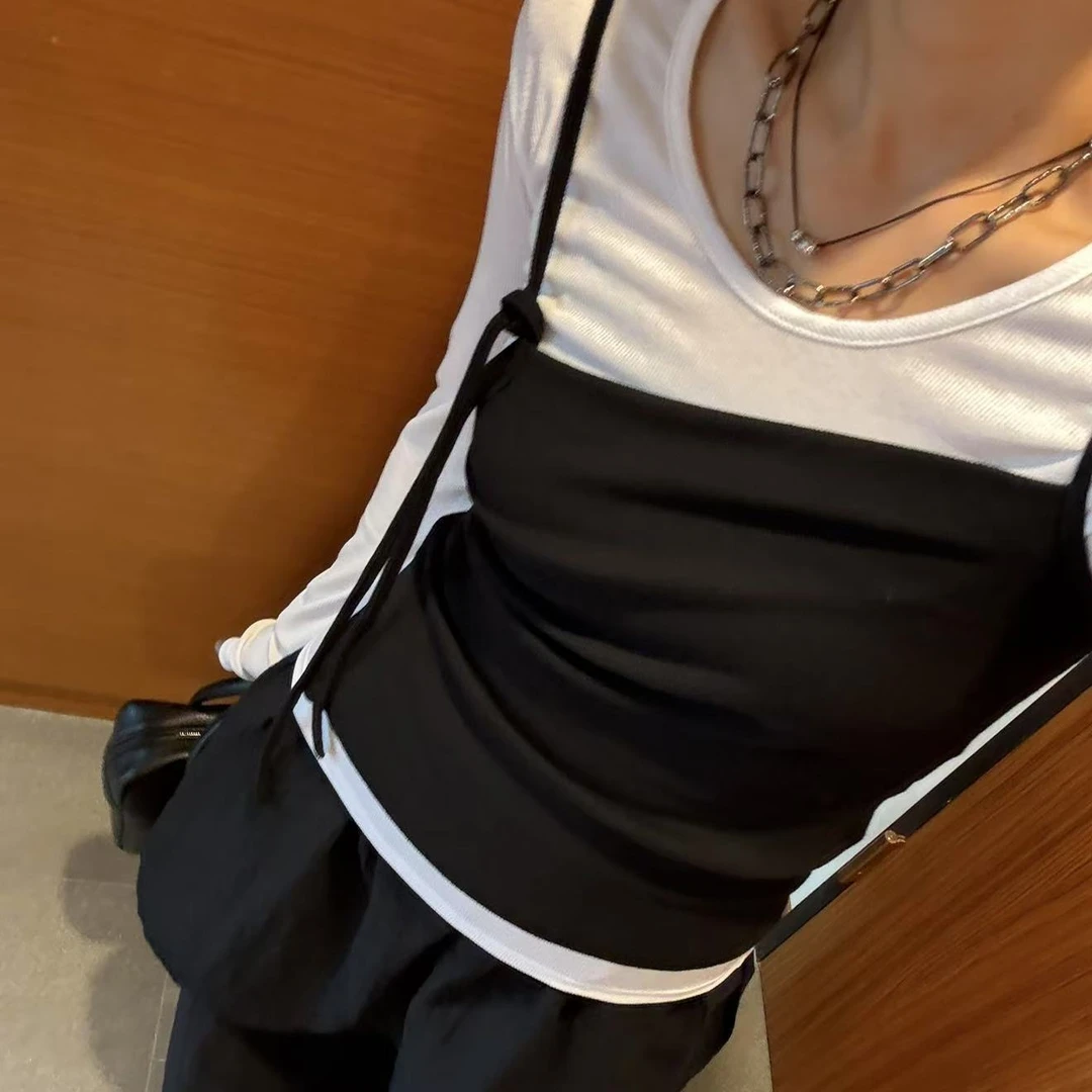 ｛귤 언니｝me独立设计师自留不规则系带吊带