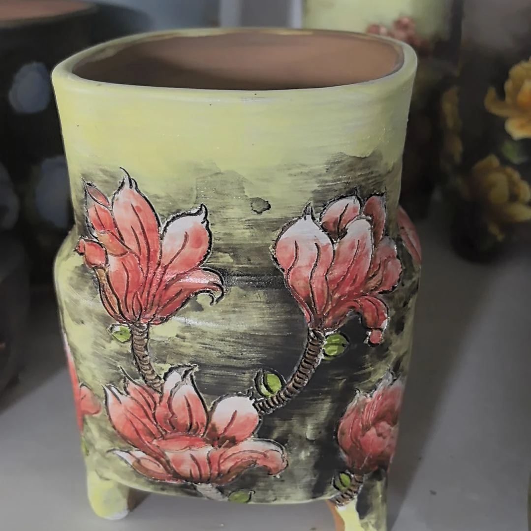 媛***生红泥花盆景德镇花盆