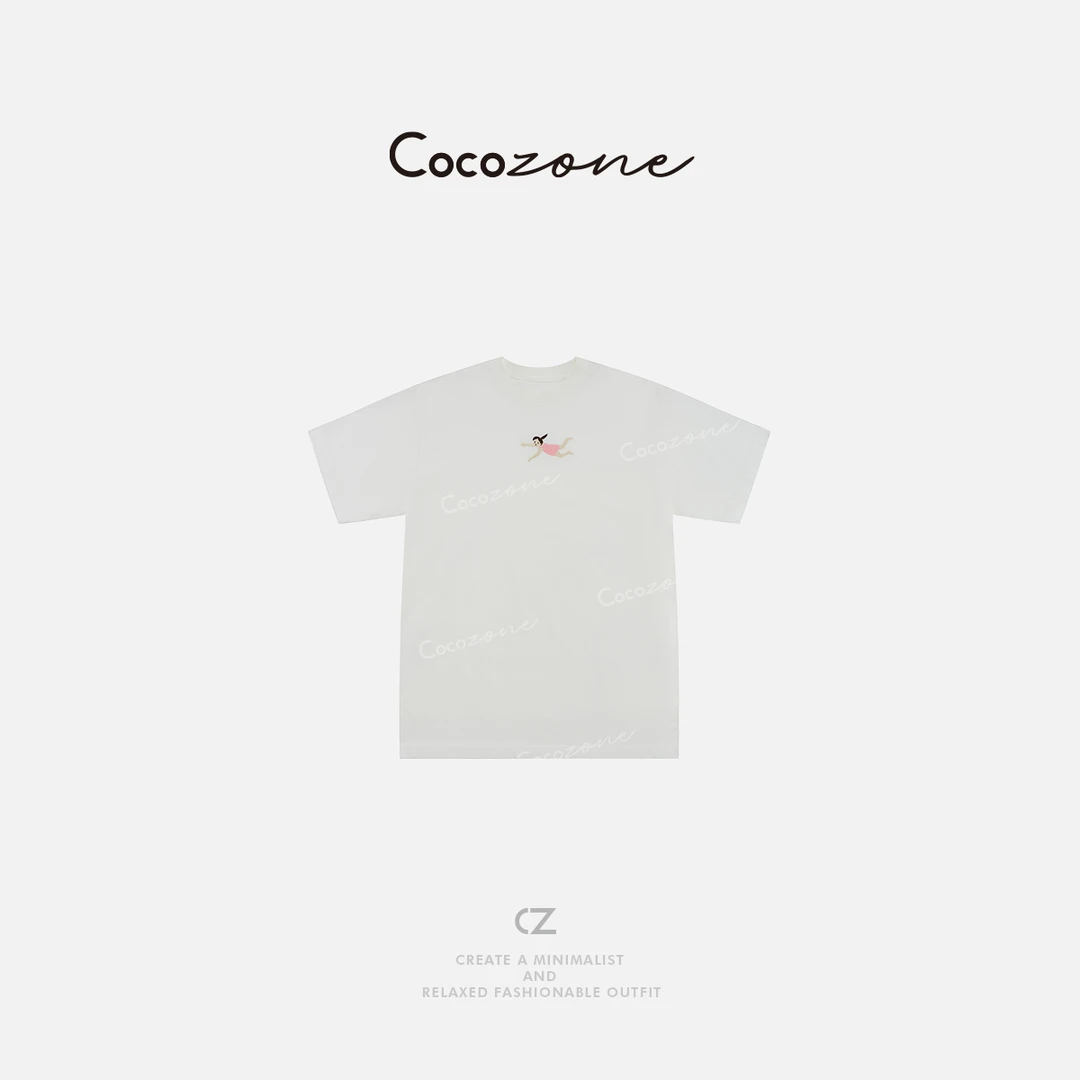 COCO ZONE 刘一一"心飞飞” 时尚圆领图案设计短袖T恤CD2A0114