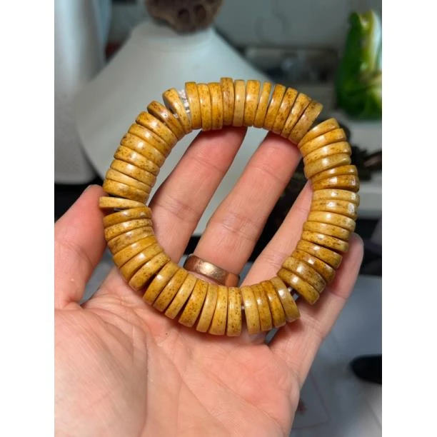 嘎嘎药片，牦牛手串单圈，高油高润