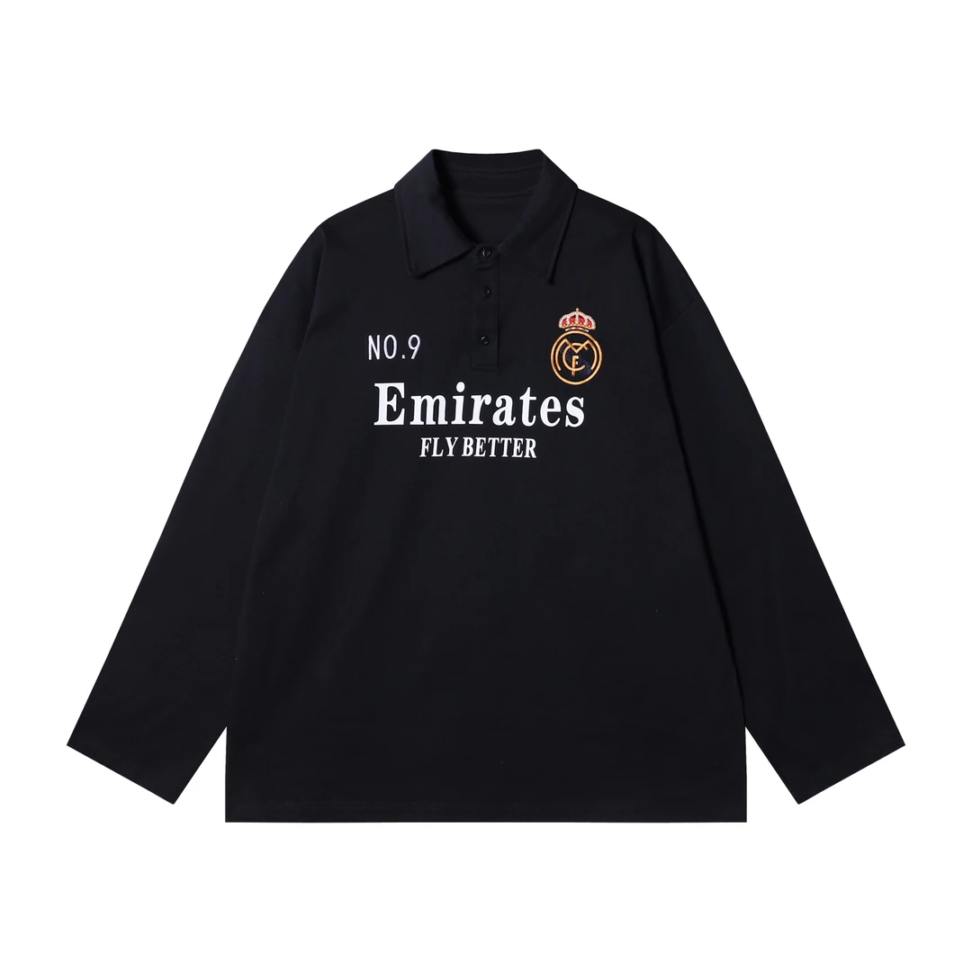 SDSA男士秋冬新款痞帅男装潮牌刺绣印花字母翻领长袖T恤百搭上衣