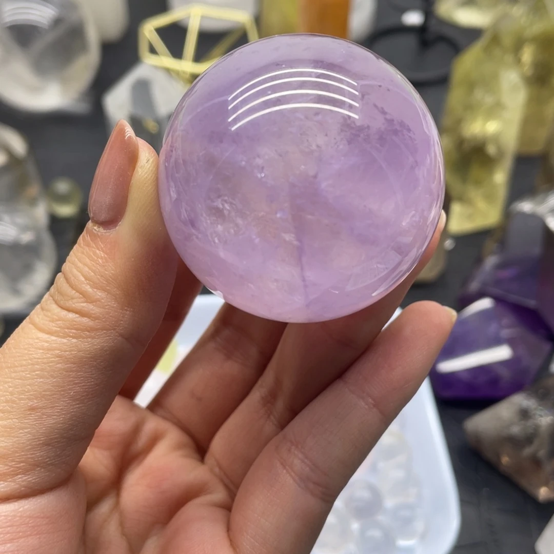 水晶48未镶嵌靑*°紫水晶球