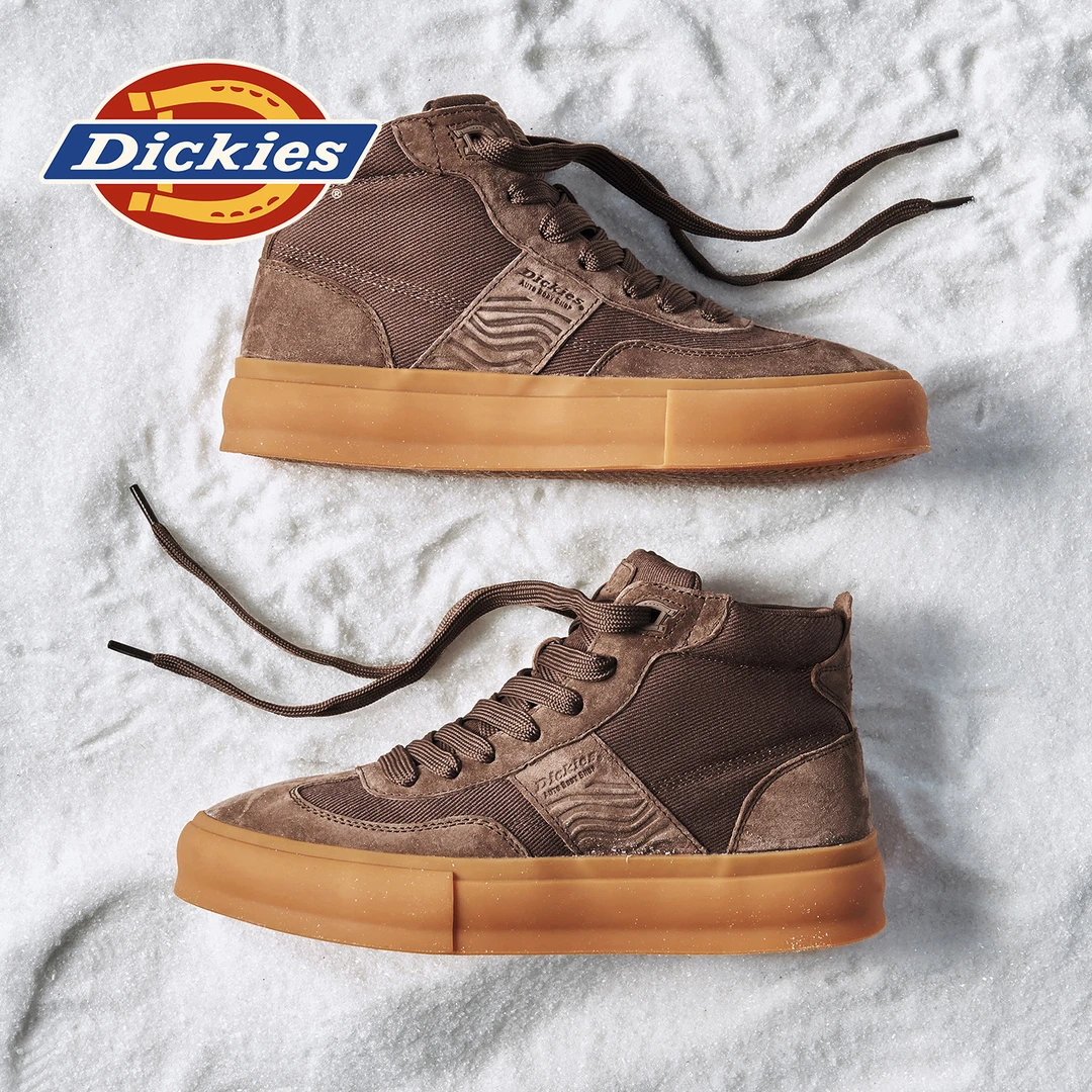 Dickies男鞋2025秋冬百搭潮流板鞋加绒户外高帮德训鞋时尚休闲鞋