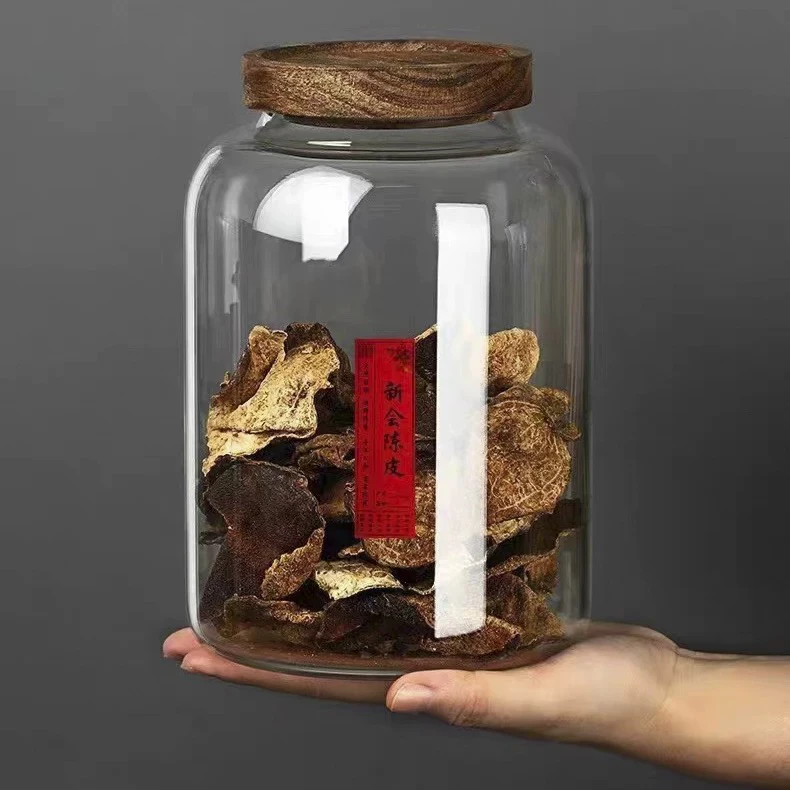 收纳罐密封罐玻璃瓶白盒储物罐127瓶子透明茶罐小号