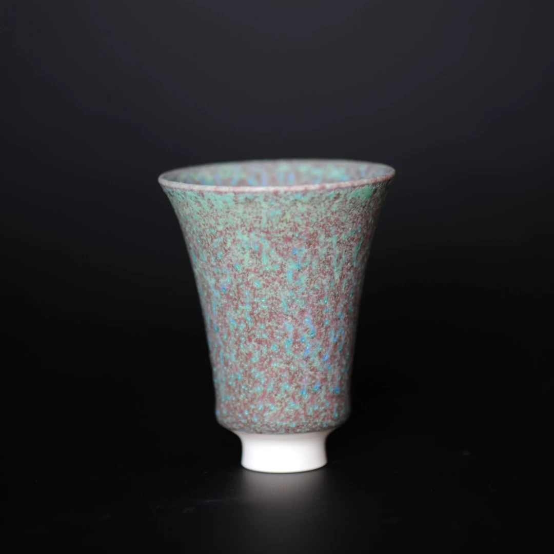 未名窑窑变犀皮醉水月杯100ml景德镇陶瓷茶杯男女泡茶专用主人杯