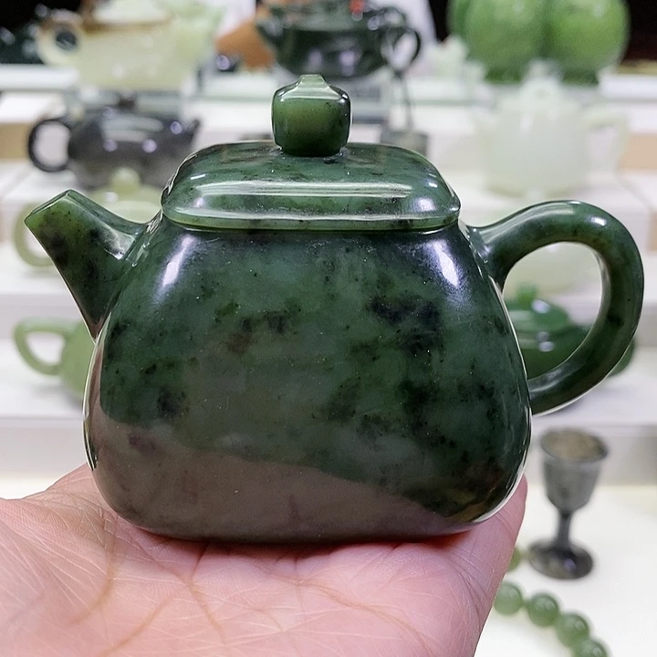 未镶嵌和田玉挂件茶壶150m l