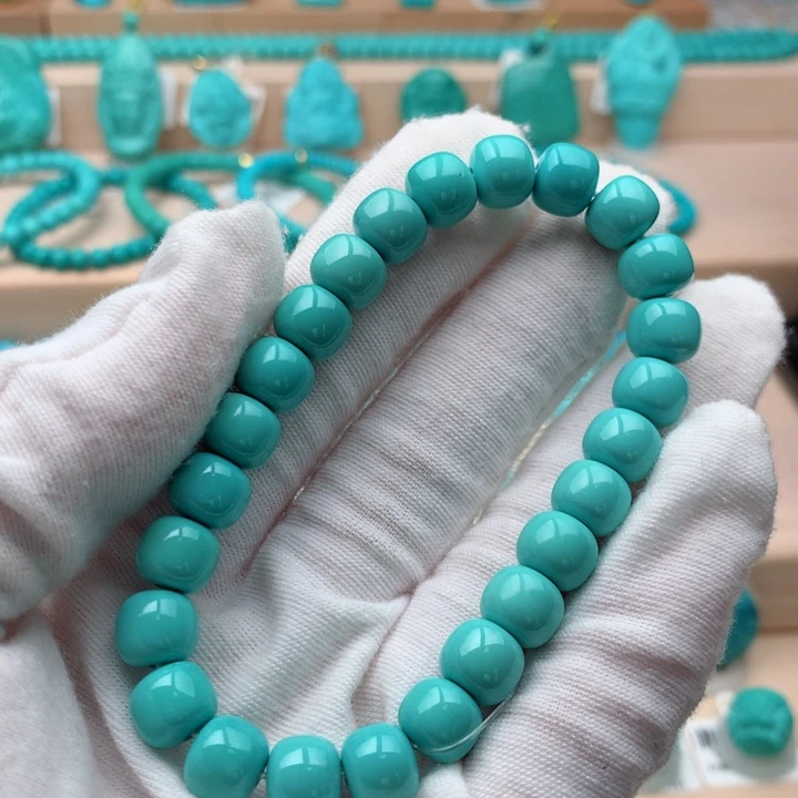 绿松石未镶嵌珠宝奇石8.5mm