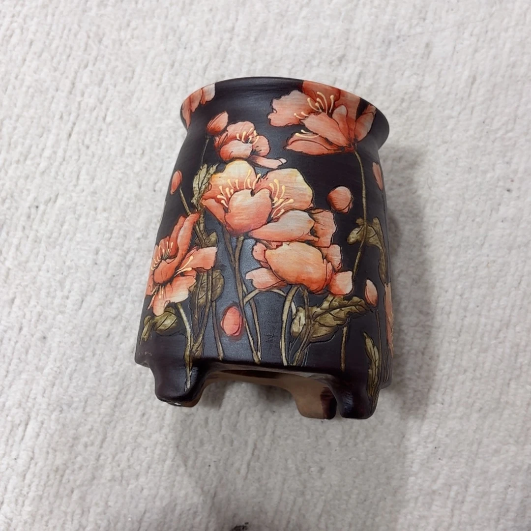 冰***雪花盆紫砂陶瓷多肉花盆精品