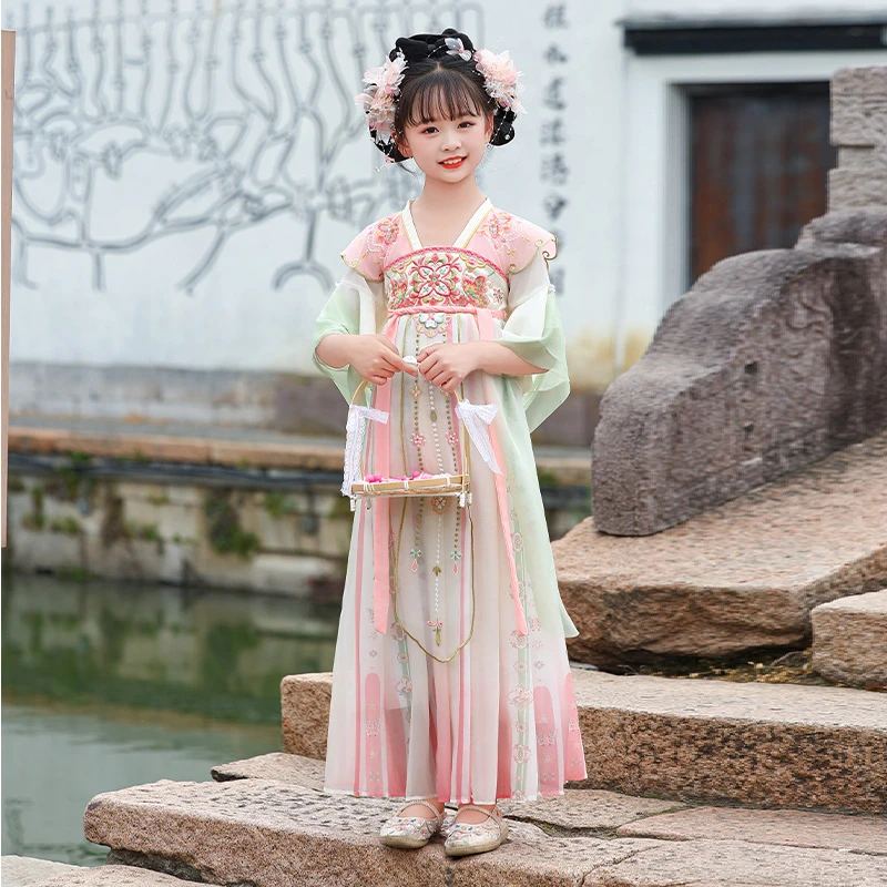 XXG005【胧胧月】儿童汉服裙超仙儿夏季襦裙古风连衣裙女童国风古装