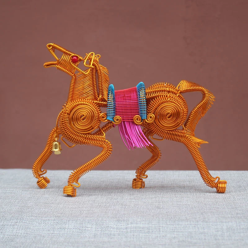 纯手工铝线编织工艺品摆件十二生肖马兔龙羊鸡蛇虎鼠猪牛猴狗动物