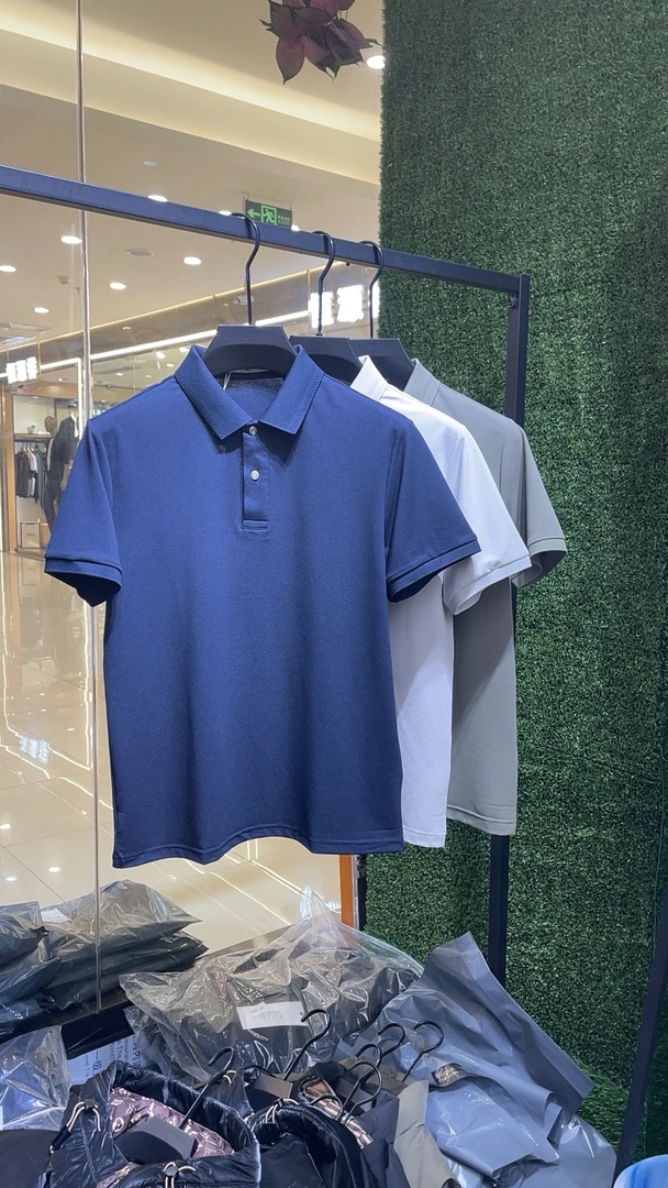 251012男士Polo衫短袖夏季无痕高端休闲翻领T恤男中青年