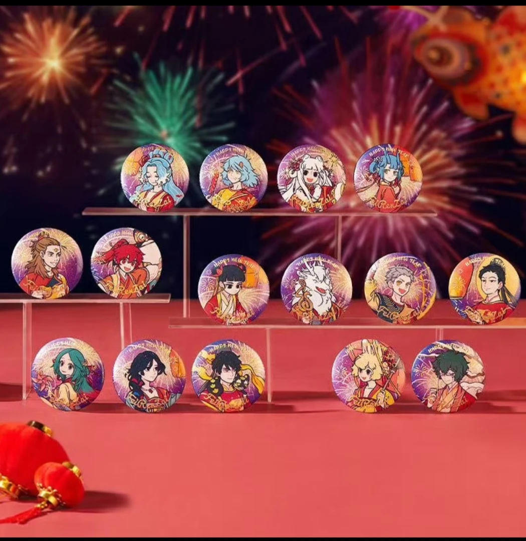 非人哉烟花岁月系列马口铁吧唧徽章盲盒