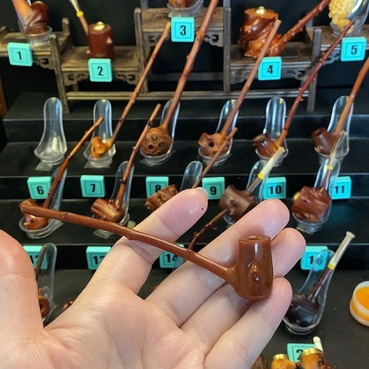 ±***大叶紫檀（黑酸枝木类）檬子木烟斗