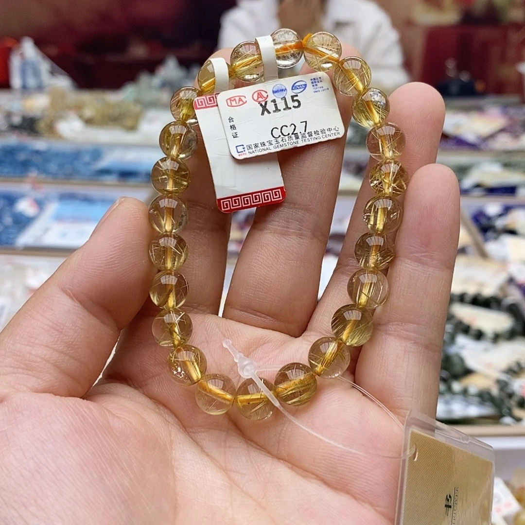 水晶手链未镶嵌X115金发8+