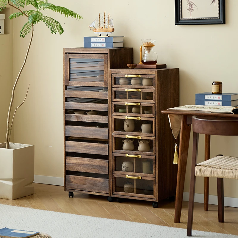 全实木药品收纳柜文玩收纳柜茶具柜茶水柜分格柜分类柜牙科柜抽屉