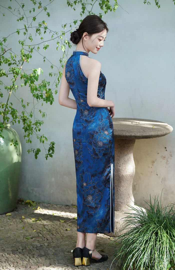 【兰陵王】旗袍2025夏季中国风新中式年轻改良修身薄款短袖长款