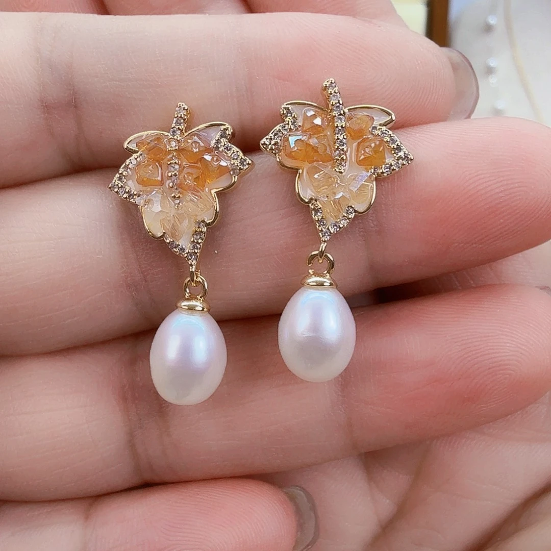 未镶嵌耳饰淡水珍珠