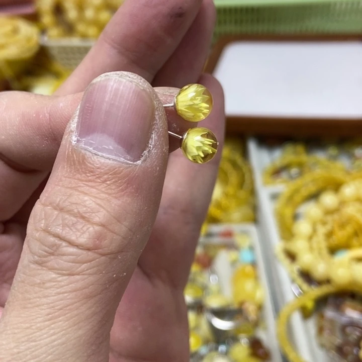 蜜蜡银S925镶嵌裸石多样性发货